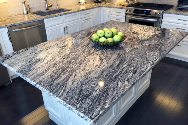 DTK-Stone-Works-London-Fog-3cm-granite-Marcia-Paul-Glenview-IL-kitchen-isle