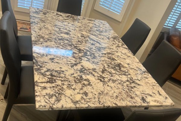 White-Orion-granite-table-top-installed-rotated